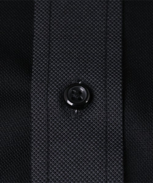 FLiC(フリック)/時短シャツ クールビズ ノーアイロン ワイシャツ ニットシャツ ストレッチ ポロシャツ メンズ シャツ ビジネス ボタンダウン ブラック 異素材 yシャツ カッ/img01