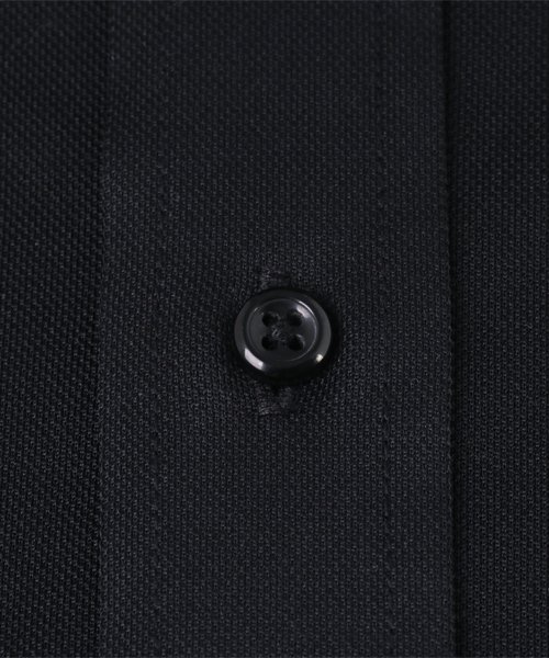 FLiC(フリック)/時短シャツ ノーアイロン ワイシャツ ニットシャツ ストレッチ ポロシャツ メンズ シャツ ビジネス ボタンダウン ブラック ポケット無し yシャツ カッターシ/img01