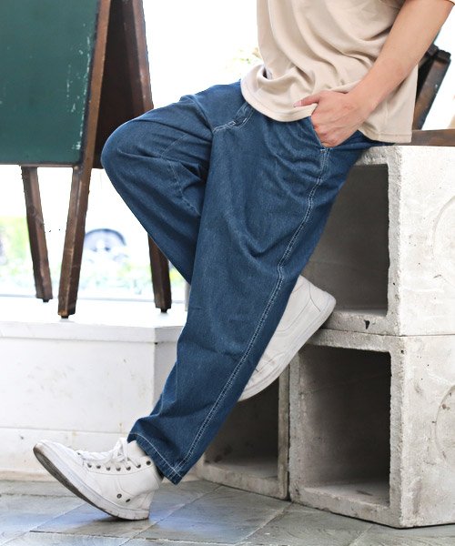 デニムワイドテーパードパンツ デニムパンツ メンズ テーパード ワイドパンツ 未使用品