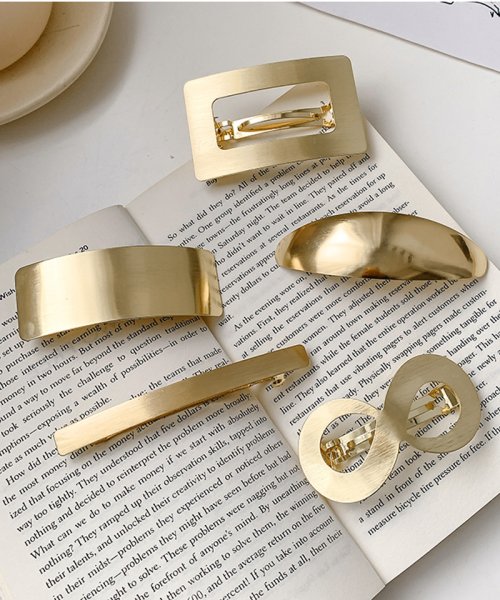 セール バレッタ ヘアクリップ 髪飾り ヘアアクセサリー ゴールド ヘアアレンジ 髪留め まとめ髪 オフィス 発表会 卒業式 入学式 ショッピングゴー Shoppinggo Magaseek