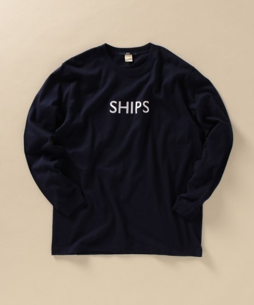 SHIPS MEN(シップス　メン)/【WEB限定】SHIPS: エンブロイダリー ロゴ ロングスリーブ Tシャツ (ロンT)/img32