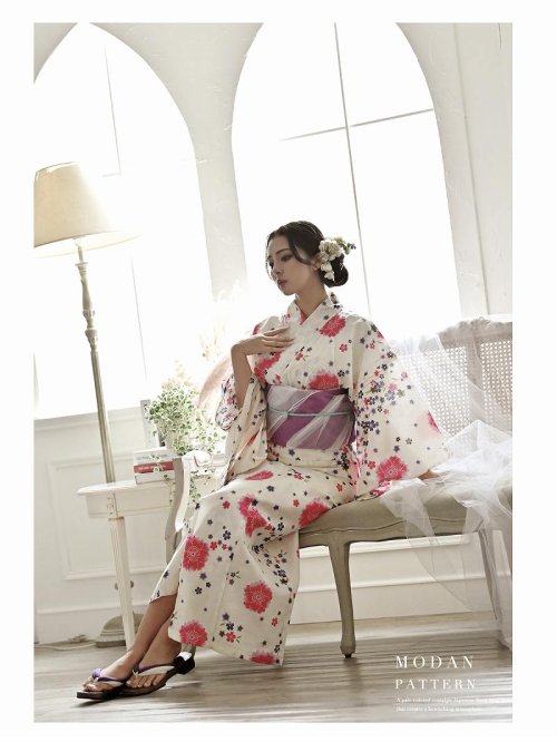 セール 桜 浴衣 セパレート ゆかた 浴衣 セパレート浴衣 白 一人で着れる ゆかた リューユ Rew You Magaseek