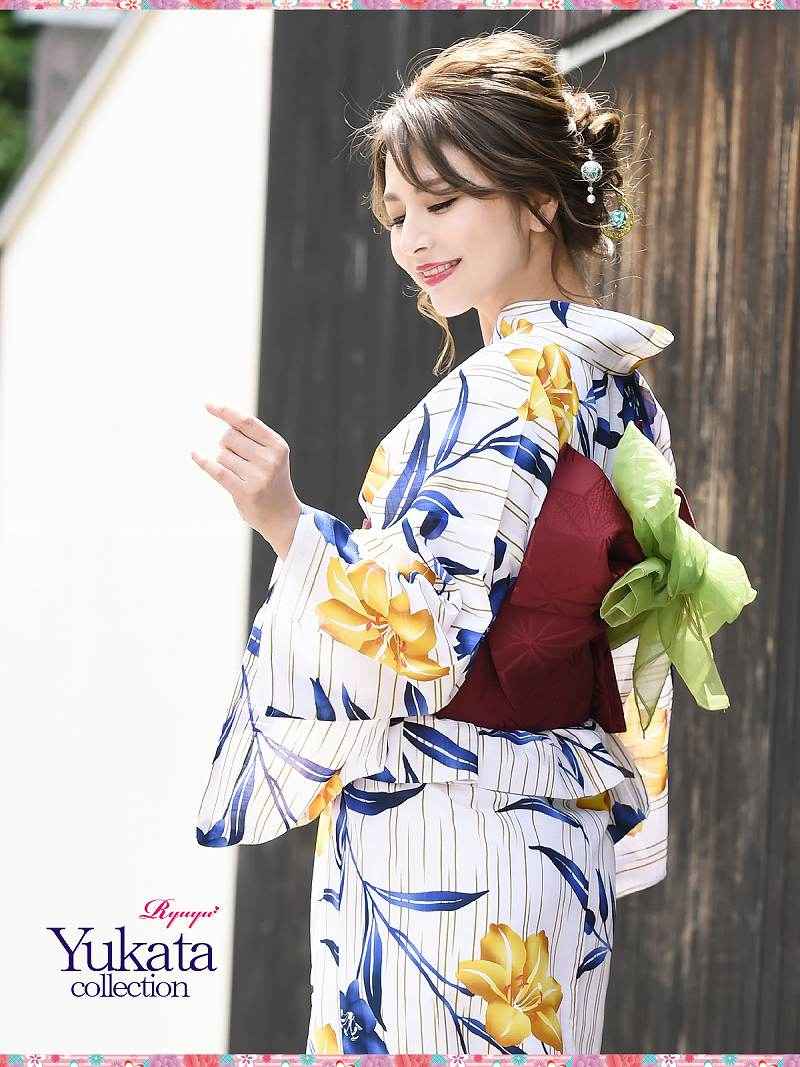 浴衣のみ☆ハイビスカス柄