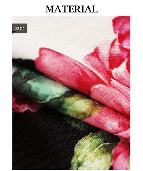 Rew-You(リューユ)/DaysPiece 大きいサイズ 花柄 スカートセットアップ オープンショルダ 七分袖/img14