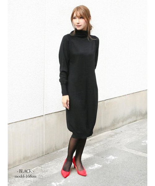 セール 15 Off タートルネック ワンピース ニット ワンカラー シンプル アールベート Rvate Magaseek