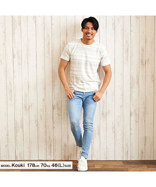 Tシャツ メンズ 半袖 ブランド カットソー おしゃれ ボーダー柄 ボーダーtシャツ 裏毛 クルーネック 半袖tシャツ トップス グレー ネイビー ホワイト レ ビッチ Vicci Magaseek