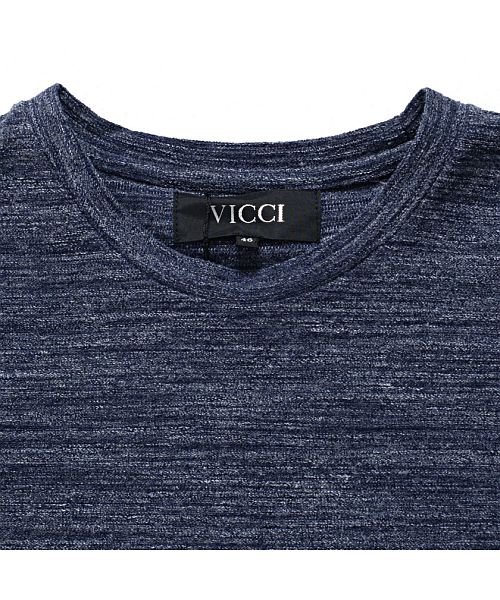 VICCI(ビッチ)/Tシャツ メンズ 半袖 ブランド カットソー おしゃれ ボーダー柄 ボーダーTシャツ 裏毛 クルーネック 半袖Tシャツ トップス グレー ネイビー ホワイト レ/img17