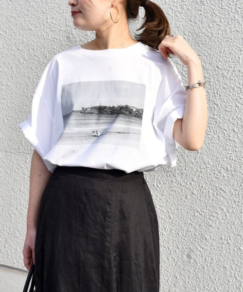 SHIPS WOMEN(シップス　ウィメン)/* オーガニックコットン フォト ショート スリーブ TEE 24SS ◇/img44