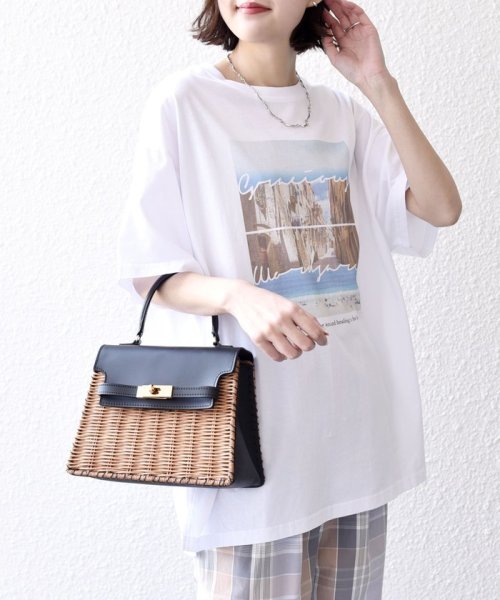 SHIPS WOMEN(シップス　ウィメン)/《一部追加予約》* オーガニックコットン フォト ショート スリーブ TEE 24SS ◆/img55