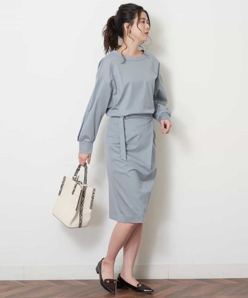 comfy Couture(コンフィー クチュール)/【洗える】ベルト付きラップ風タイトスカート/img21