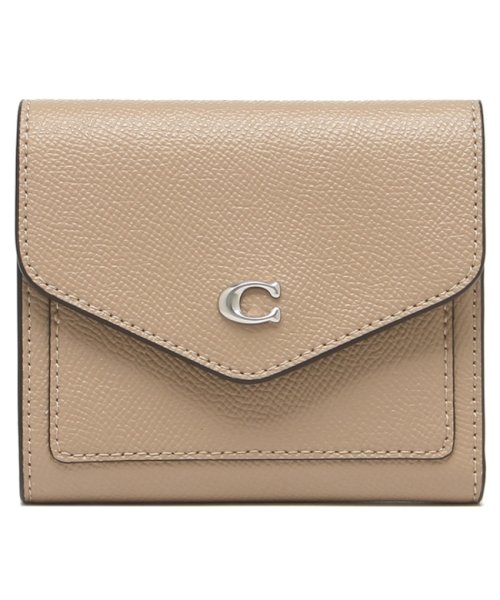 コーチ 二つ折り財布 ミニ財布 ベージュ ブラック レディース COACH C2328 LHTAU コーチ 二つ折り財布 ミニ財布 ベージュ ブラック レディース COACH C2328