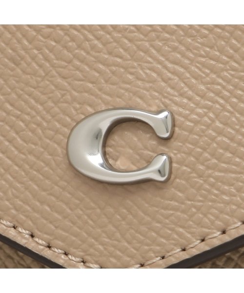 コーチ 二つ折り財布 ミニ財布 ベージュ ブラック レディース COACH C2328 LHTAU コーチ 二つ折り財布 ミニ財布 ベージュ ブラック レディース COACH C2328