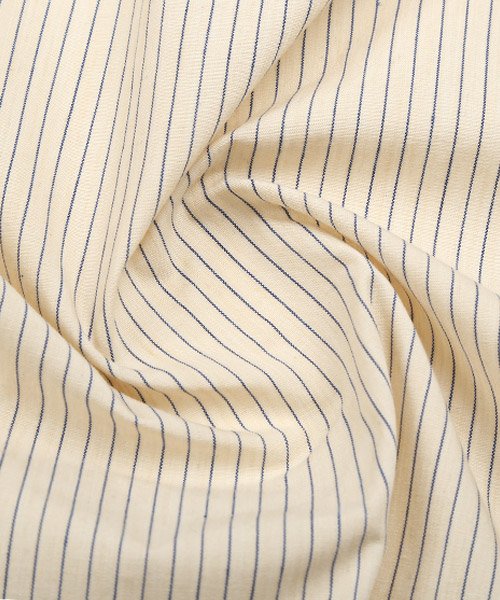 LUXSTYLE(ラグスタイル)/スタンドカラーストライプBIG半袖シャツ/半袖シャツ メンズ スタンドカラー 無地 薄手 ビッグシルエット/img19