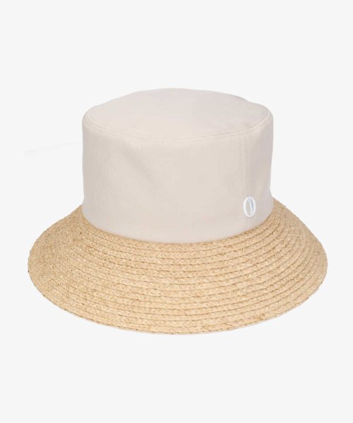 Chapeaud'O(Chapeaud’O)/Chapeaud’O Twill*Raffia Bucket/img01