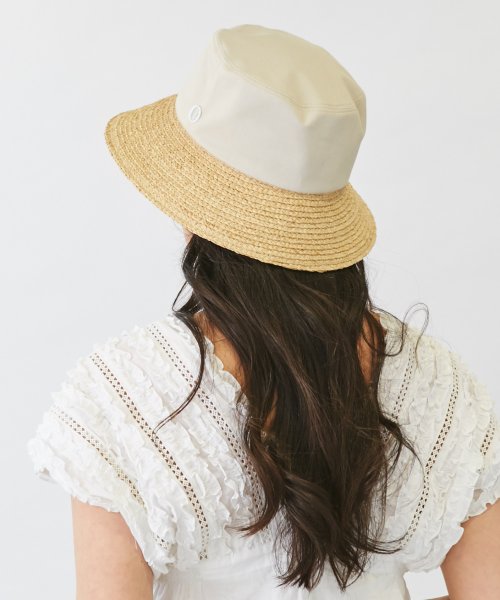 Chapeaud'O(Chapeaud’O)/Chapeaud’O Twill*Raffia Bucket/img10