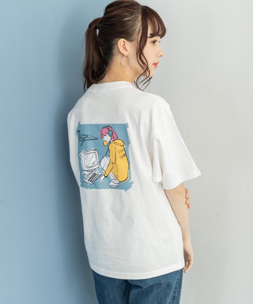 Rocky Monroe(ロッキーモンロー)/半袖プリントT メンズ レディース ユニセックス Tシャツ カジュアル ビッグシルエット オーバーサイズ 綿 コットン バックプリント ストリート イラスト 中/img03