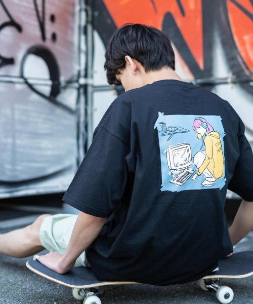 Rocky Monroe(ロッキーモンロー)/半袖プリントT メンズ レディース ユニセックス Tシャツ カジュアル ビッグシルエット オーバーサイズ 綿 コットン バックプリント ストリート イラスト 中/img18