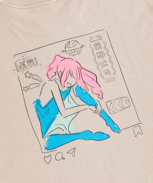 Rocky Monroe(ロッキーモンロー)/半袖プリントT メンズ レディース ユニセックス Tシャツ カジュアル ビッグシルエット オーバーサイズ 綿 コットン バックプリント ストリート イラスト 中/img31