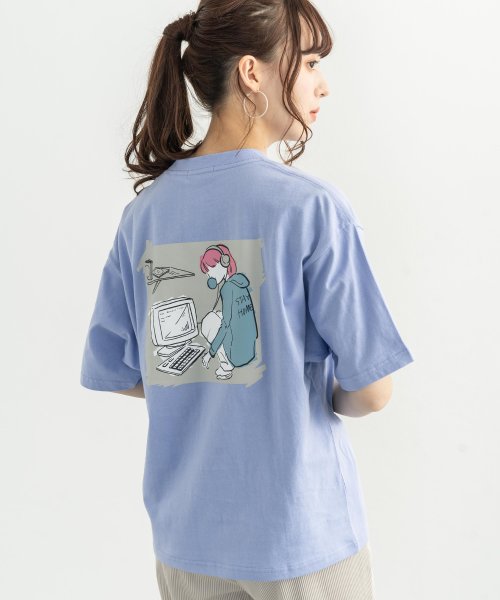 Rocky Monroe(ロッキーモンロー)/半袖プリントT メンズ レディース ユニセックス Tシャツ カジュアル ビッグシルエット オーバーサイズ 綿 コットン バックプリント ストリート イラスト 中/img69