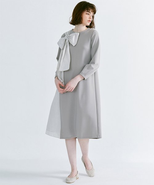 セール フロントリボンカットソーワンピース ランバンオンブルー Lanvin En Bleu Magaseek