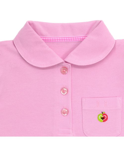 COLORFUL CANDY STYLE(カラフルキャンディスタイル)/ポロシャツ 半袖 100cm ピンク×リンゴ（刺繍入り）/img02