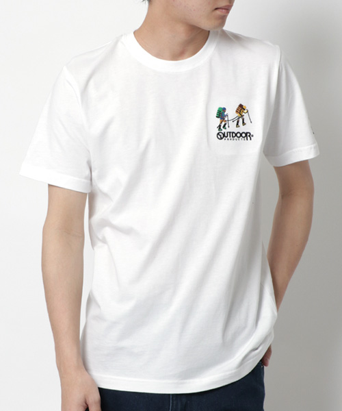 【OUTDOOR PRODUCTS】アウトドアプロダクツ Tシャツ ロゴ 刺繍 半袖 ティーシャツ アウトドア カジュアル