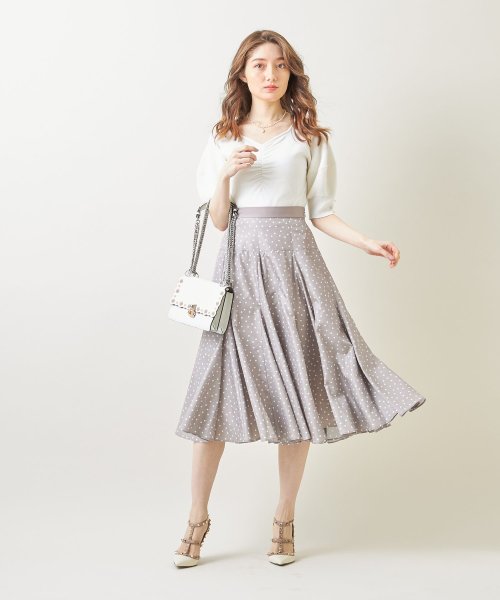 tocco closet luxe(トッコクローゼットリュクス)/パール付きパフスリーブシャーリングニットプルオーバー/img04