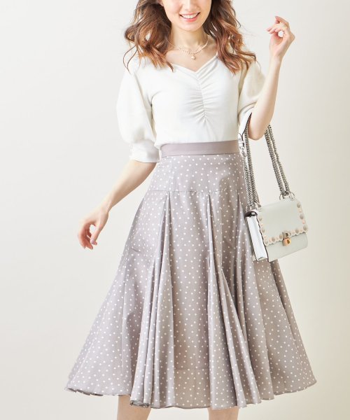 tocco closet luxe(トッコクローゼットリュクス)/パール付きパフスリーブシャーリングニットプルオーバー/img05