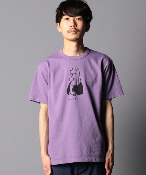 NOLLEY’S goodman(ノーリーズグッドマン)/【BARNS OUTFITTERS/バーンズアウトフィッターズ】別注 smiles プリントTシャツ/img01