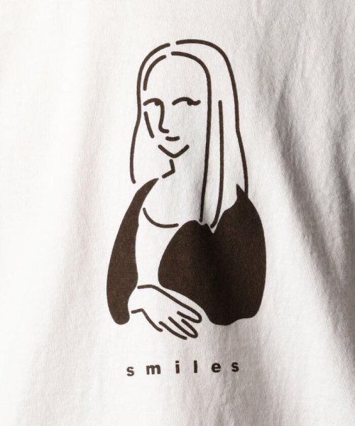 NOLLEY’S goodman(ノーリーズグッドマン)/【BARNS OUTFITTERS/バーンズアウトフィッターズ】別注 smiles プリントTシャツ/img08