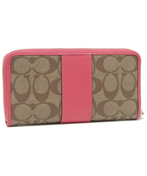 コーチ アウトレット 長財布 Signature ベージュ ピンク レディース Coach Imd9s コーチ Coach Magaseek
