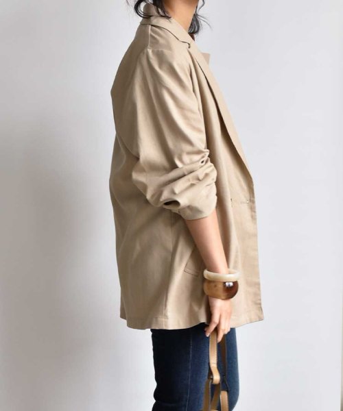 ARGO TOKYO(アルゴトウキョウ)/Linen tailored jacket 21004　リネンジャケット　ジャケット　リネンアウター　夏アウター　春アウター/img05