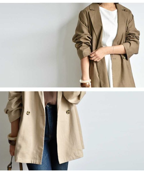 ARGO TOKYO(アルゴトウキョウ)/Linen tailored jacket 21004　リネンジャケット　ジャケット　リネンアウター　夏アウター　春アウター/img11