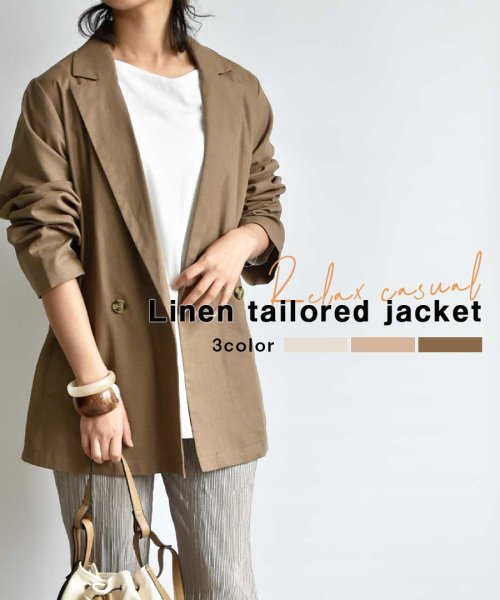 ARGO TOKYO(アルゴトウキョウ)/Linen tailored jacket 21004　リネンジャケット　ジャケット　リネンアウター　夏アウター　春アウター/img29