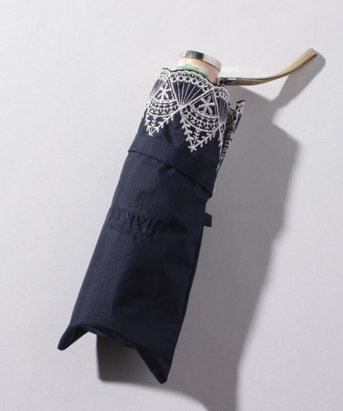 LANVIN Collection(umbrella)(ランバンコレクション（傘）)/LANVIN COLLECTION（ランバンコレクション）晴雨兼用折りたたみ日傘　裾刺繍/img02