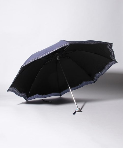 LANVIN Collection(umbrella)(ランバンコレクション（傘）)/LANVIN COLLECTION（ランバンコレクション）晴雨兼用折りたたみ日傘　ラメオーガンジーカットワーク/img01