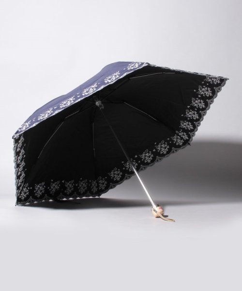 LANVIN Collection(umbrella)(ランバンコレクション（傘）)/LANVIN COLLECTION（ランバンコレクション）晴雨兼用折りたたみ日傘　フラワー刺繍/img01