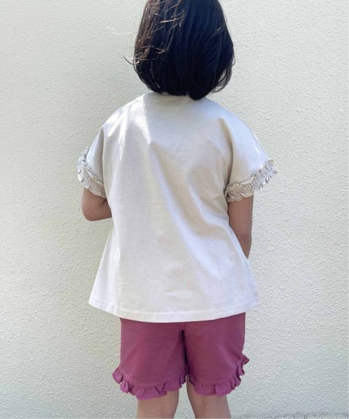 ikka kids(イッカ　キッズ)/【キッズ】［速乾］ 巾着バッグ入り フリルT&ショートパンツセット(120〜160cm)/img04