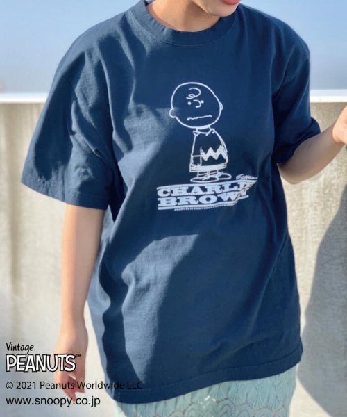 NOLLEY’S goodman(ノーリーズグッドマン)/【PEANUTS/ピーナッツ】CHARLIE BROWN ヴィンテージ プリント ビッグシルエット Tシャツ/img04