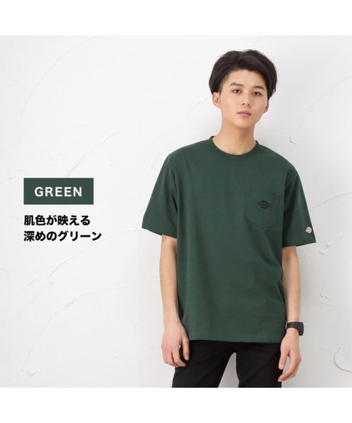 MAC HOUSE(men)(マックハウス（メンズ）)/Dickies ディッキーズ 無地ポケット付き刺繍半袖Tシャツ 1274－8732/img13