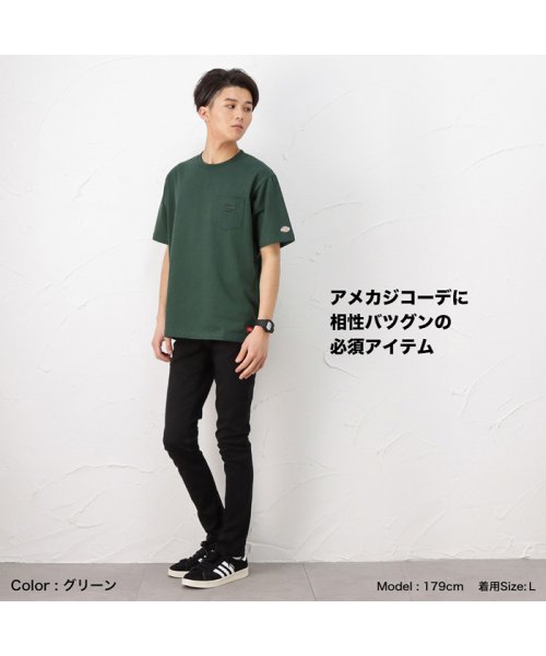 MAC HOUSE(men)(マックハウス（メンズ）)/Dickies ディッキーズ 無地ポケット付き刺繍半袖Tシャツ 1274－8732/img14