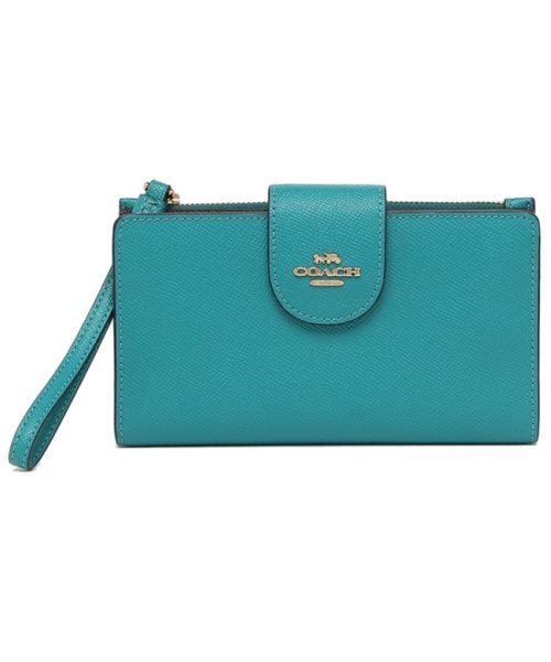 コーチ アウトレット 長財布 ブルー レディース Coach C2869 Imtea コーチ Coach Magaseek