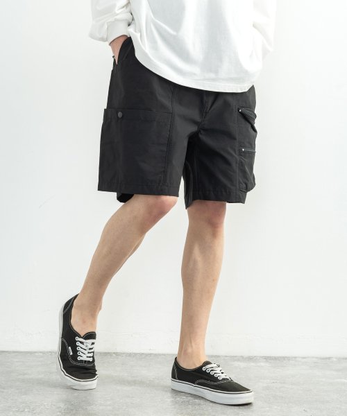 カーゴパンツ ショート ハーフ 短パン メンズ ミリタリー ワーク アウトドア フェス キャンプ グランピング 無地 シンプル 60 40クロス 綿 コットン ロッキーモンロー Rocky Monroe Magaseek