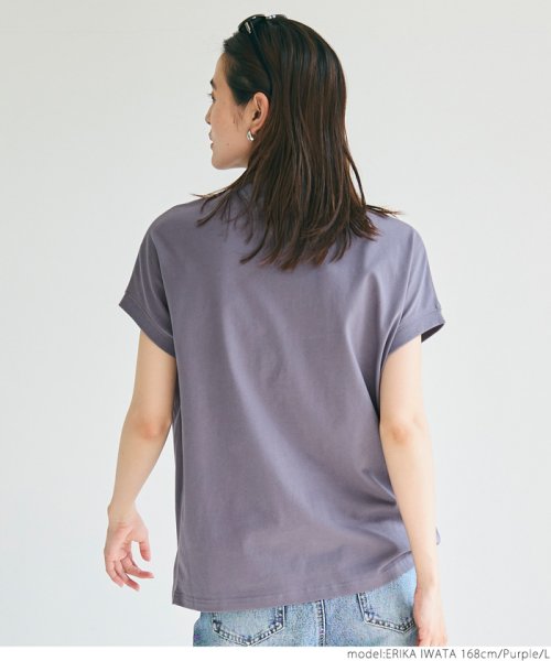 coca(コカ)/モックネックTシャツ  （COTTON　from the US/カットソー/フレンチスリーブ/綿100％/無地）/img08