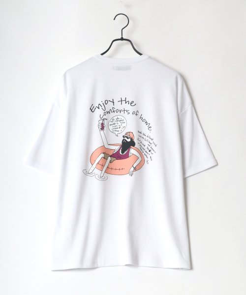 LAZAR(ラザル)/【Lazar】バックプリント Surf ＆ Street イラスト グラフィック ポンチ オーバーサイズ Tシャツ/img21