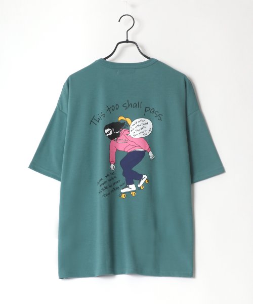 LAZAR(ラザル)/【Lazar】バックプリント Surf ＆ Street イラスト グラフィック ポンチ オーバーサイズ Tシャツ/img24