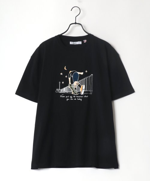 LAZAR(ラザル)/【Lazar】TV show/Skater フロッキープリント USAコットン Tシャツ レディース メンズ Tシャツ 半袖 カジュアル/img08
