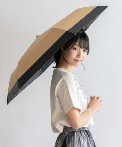 晴雨兼用折りたたみ日傘(軽量/曲がり竹ハンドル)【aroco/アロコ】 完全遮光 軽量 遮光率100% UV遮蔽率99.9%以上 1級遮光 レディース トート型 人気・おすすめ｜使いやすい・旅行におすすめ 品質保証 全国発送 日本国内発送・最短翌日お届け