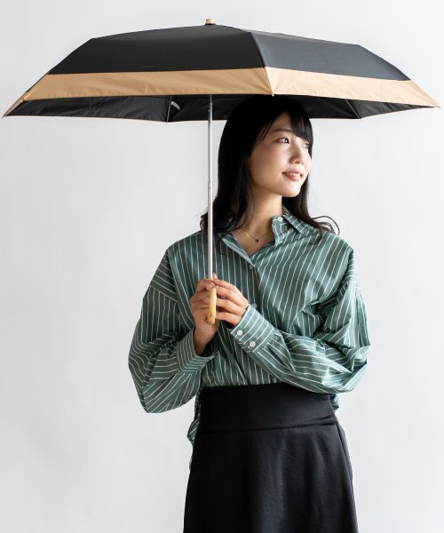 晴雨兼用折りたたみ日傘(軽量/曲がり竹ハンドル)【aroco/アロコ】 完全遮光 軽量 遮光率100% UV遮蔽率99.9%以上 1級遮光 レディース トート型 人気・おすすめ｜使いやすい・旅行におすすめ 品質保証 全国発送 日本国内発送・最短翌日お届け