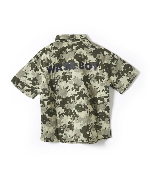 WASK(ワスク)/デジタル 迷彩 二重織 ワイド 半袖 シャツ (100~160cm)/img10